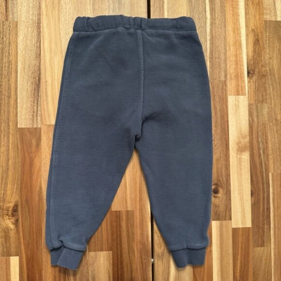 Zara navy blue unisex jogger pants with pockets and elastic waist 18-24 month - Picture 3 of 4
